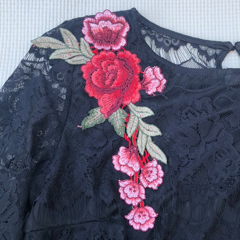 Lace black Short Dress